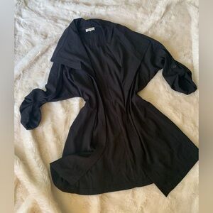 Max Studio Classic Black Duster Coat